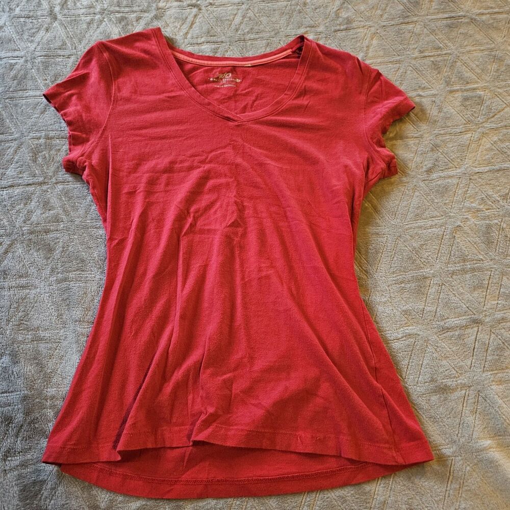 Vintage Y2K So! Wear It Declare It Top Size XL Solid Red T-Shirt Cotton Spandex